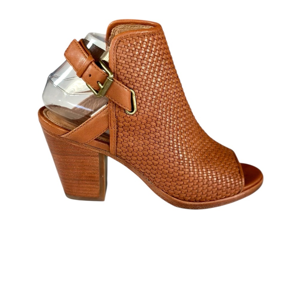 Frye Dani Woven Shield Leather Heeled Sandals